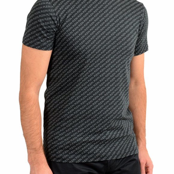 Philipp Plein Men's Black Short Sleeve Logo Print Crewneck T-Shirt - Picture 2 of 9